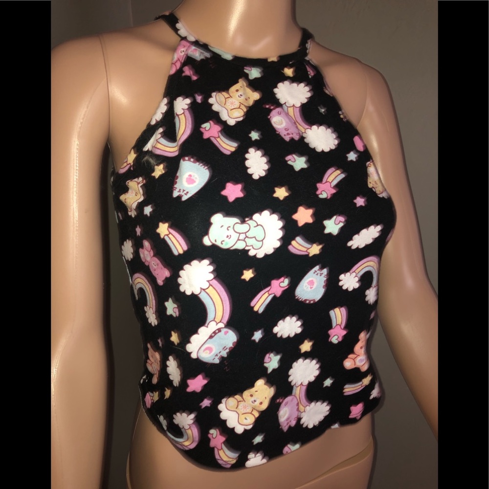 Care Bear Pusheen cropped tank top size Medium